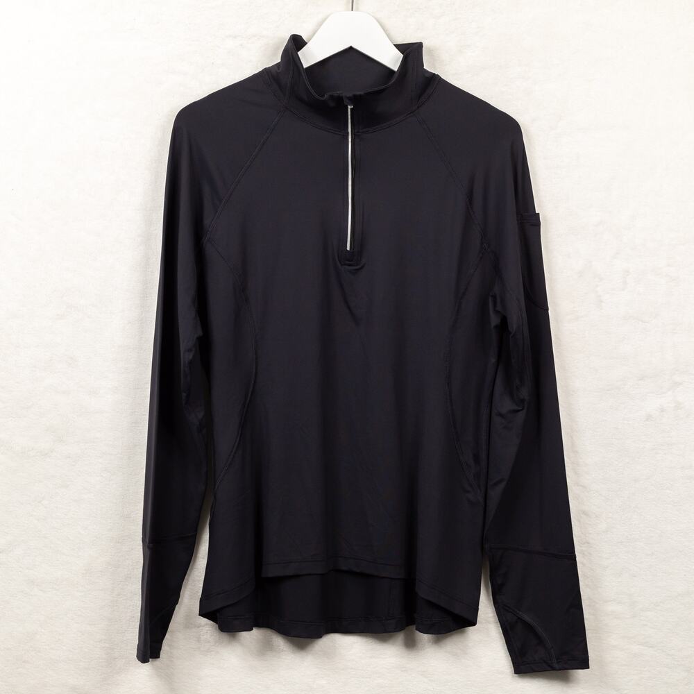 BLOQUV Mock Neck Zip Top UPF 50 Sun Protective Relaxed Fit Black‎ Womens Sz XXL